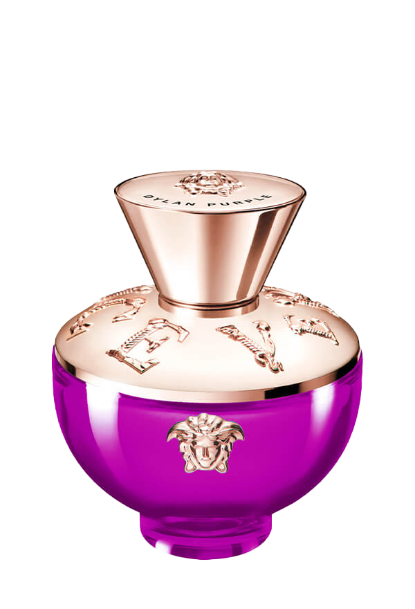 A bottle of Versace Dylan Purple Pour Femme.