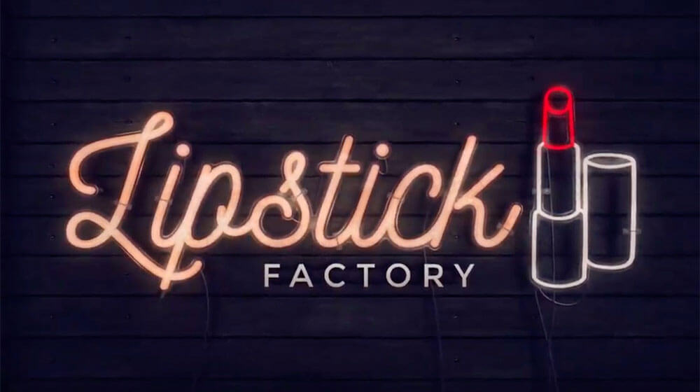 The LIPSTICK FACTORY logo.