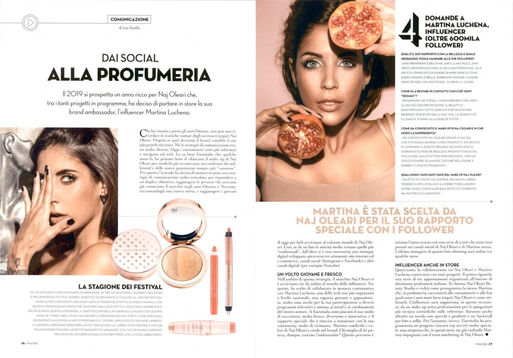 The interview with Martina on the magazine IMAGINE.
