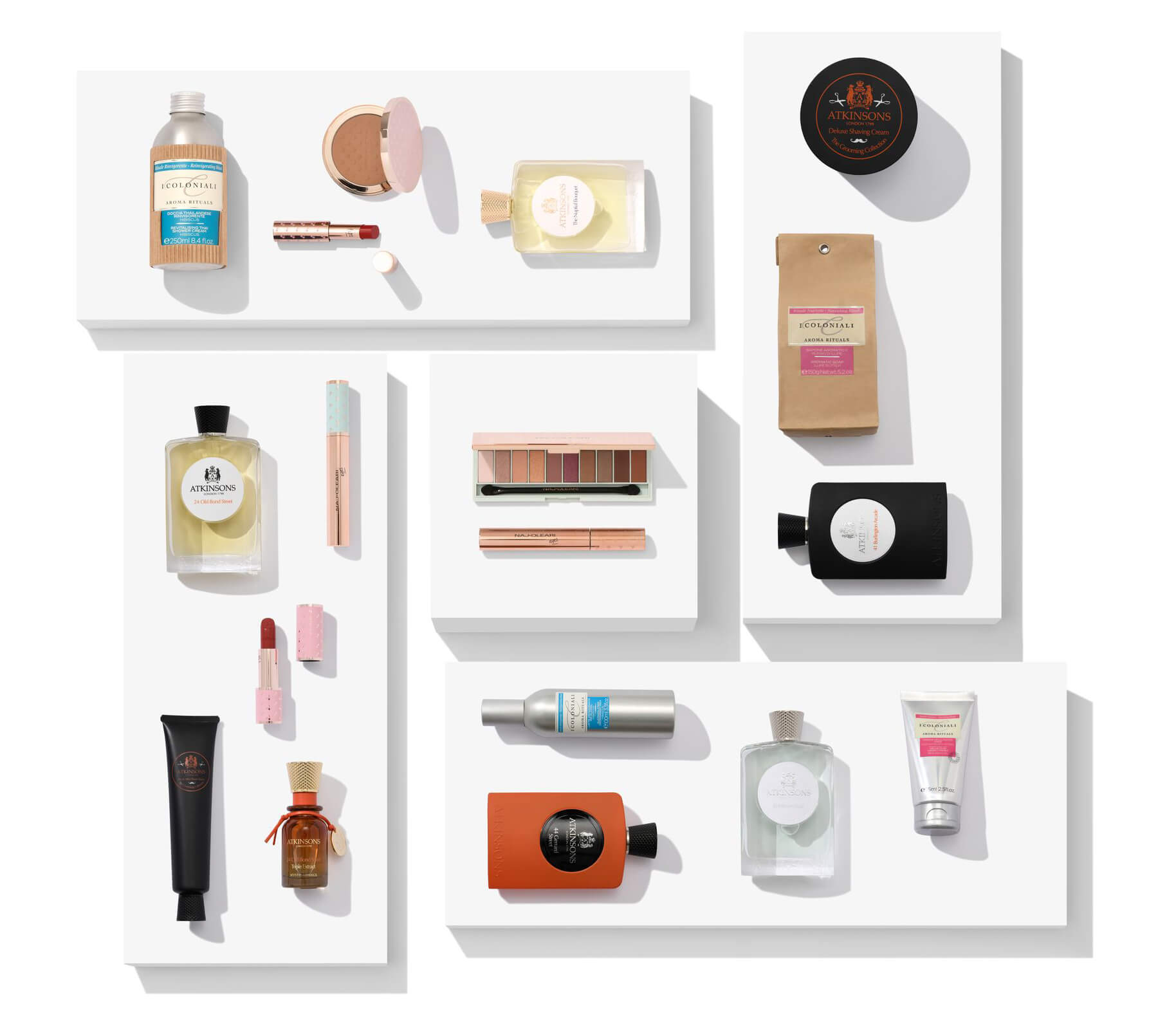 Fragrances and beauty products handled by EuroItalia, from concept, production, and packaging to distribution and communication.